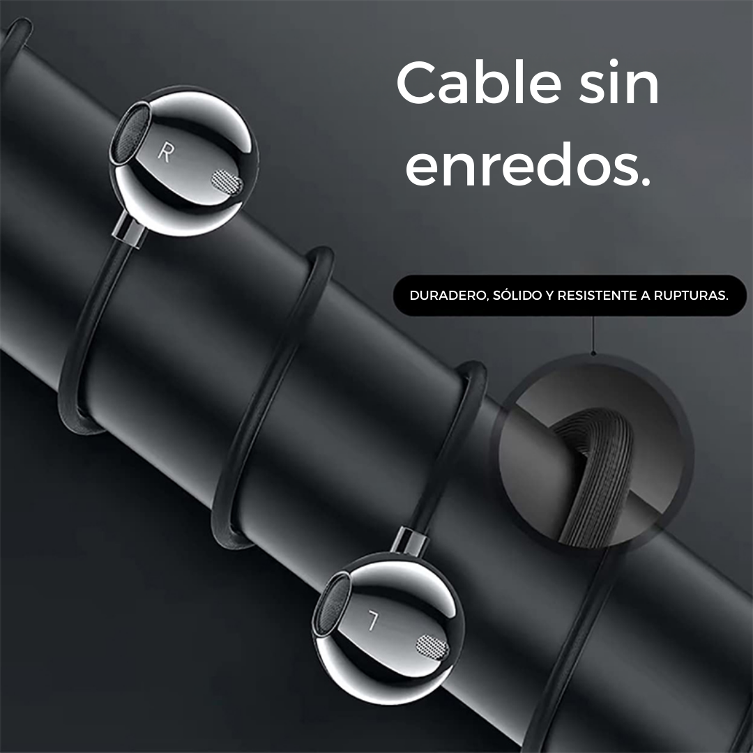 Audifonos Cable Tipo Auxiliar 1x1 Jack 3.5mm Auriculares E7