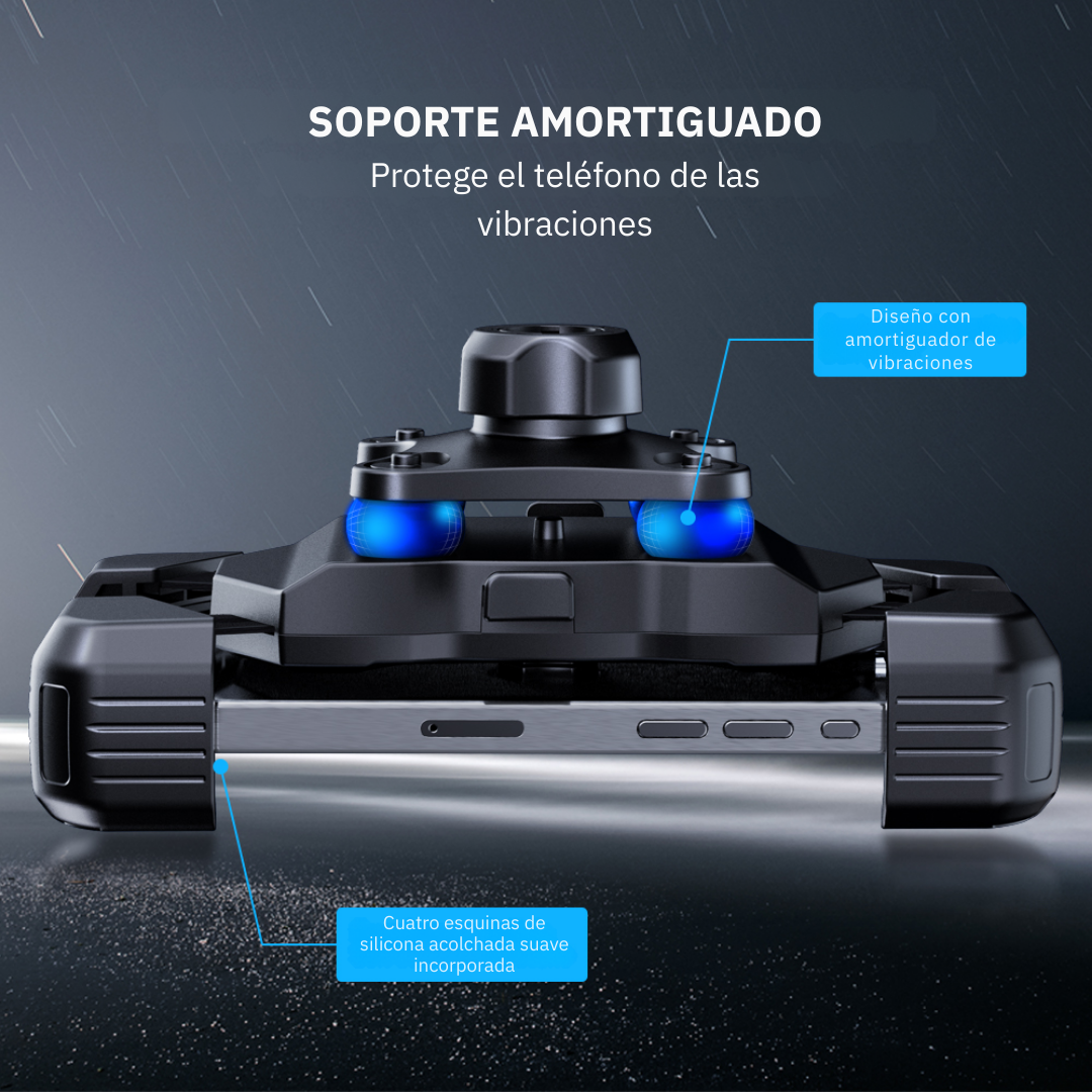 Soporte Celular Moto Amortiguacion Seguro Automatico