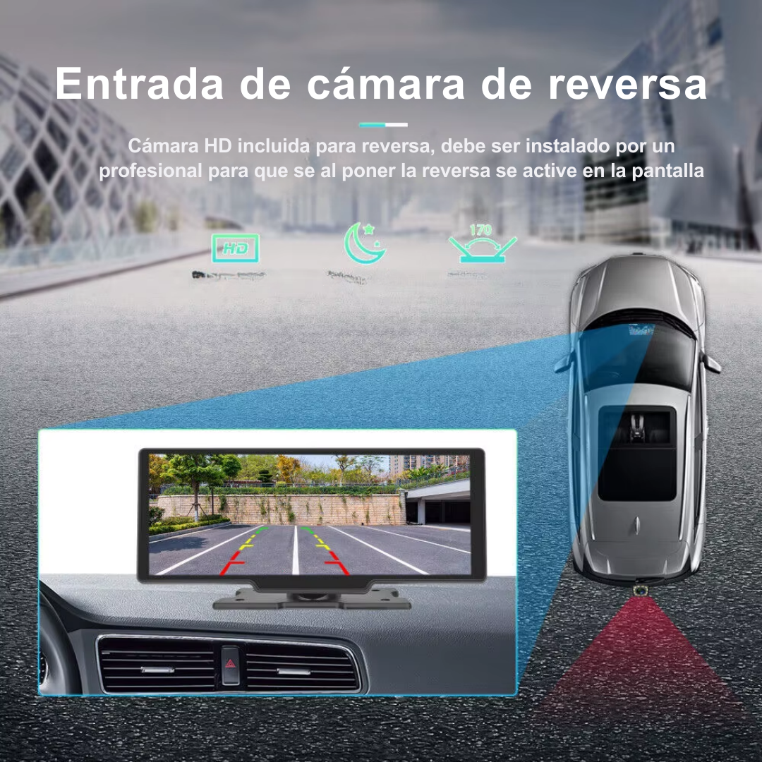 PANTALLA RADIO CARRO CAR PLAY ANDROID AUTO INALÁMBRICA 10,26" + CÁMARA REVERSA