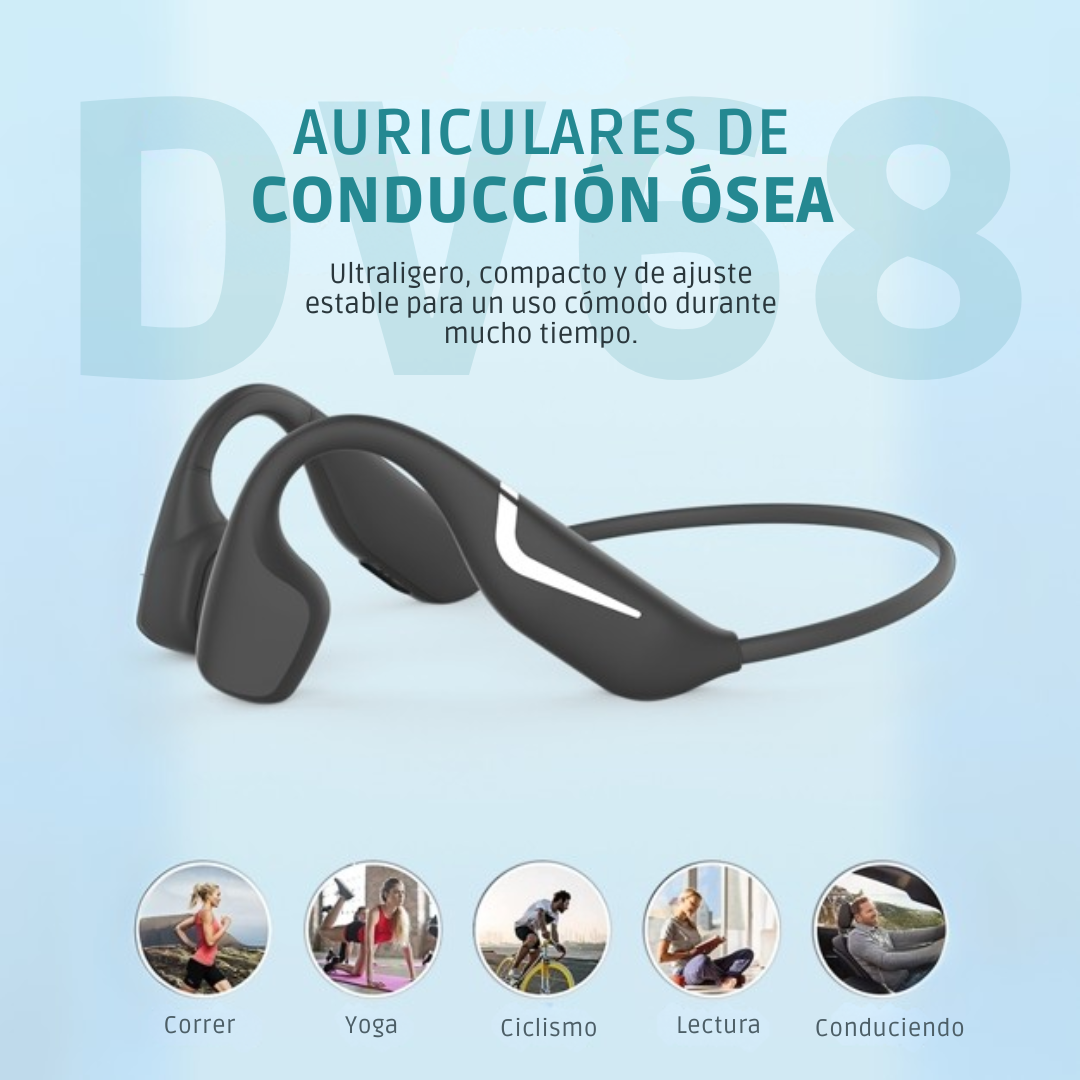 Audífonos Conducción Ósea Inalámbricos DV68 Bluetooth Deportes