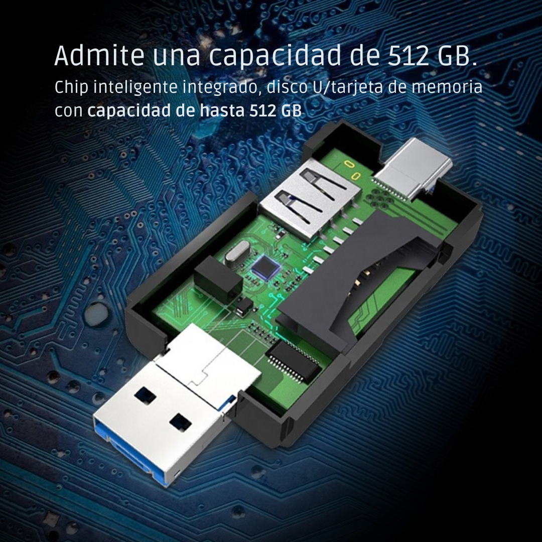 Lector Tarjetas Adaptador Multifuncional Memorias Micro Sd