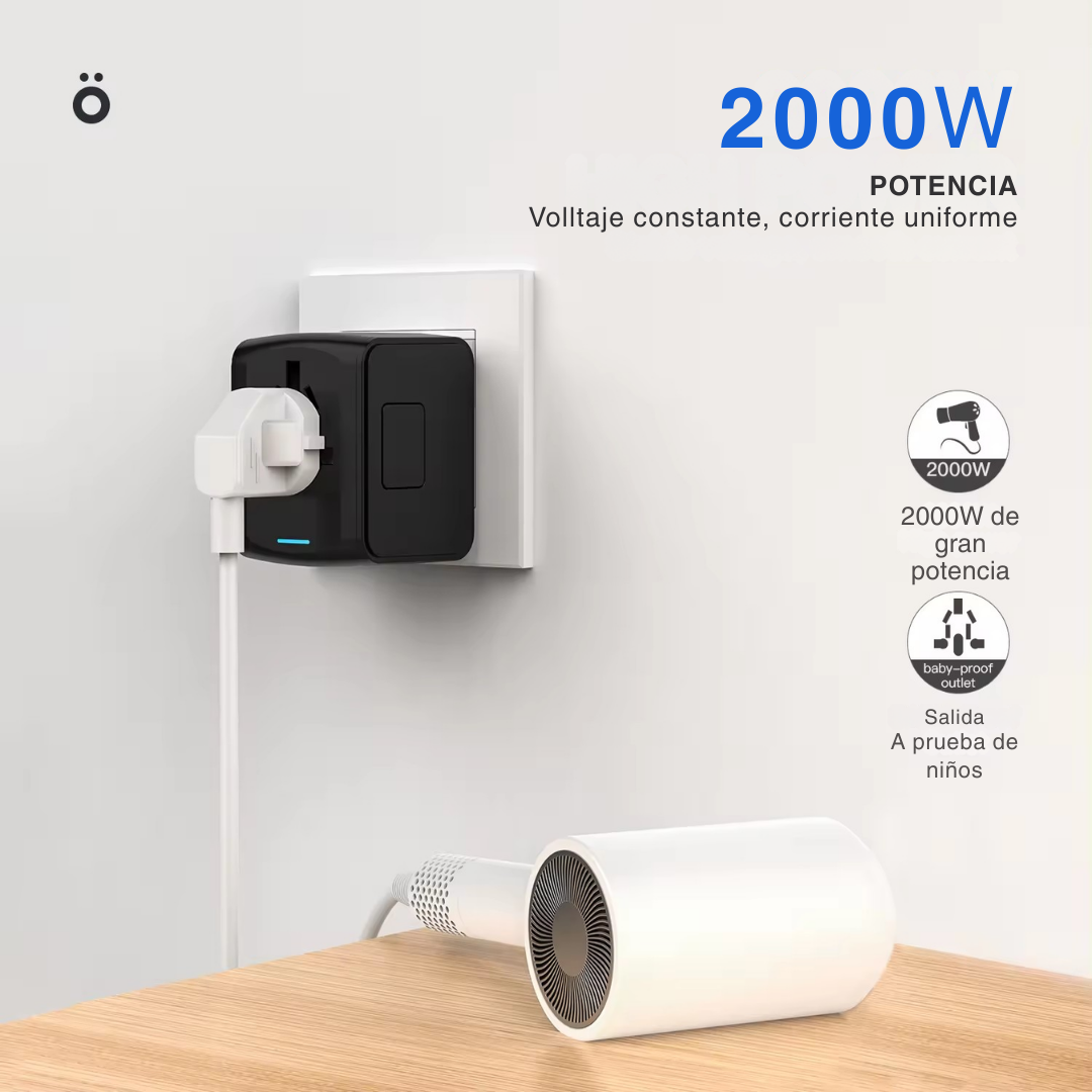 Adaptador Corriente Multipuertos Europa Internacional Viajes