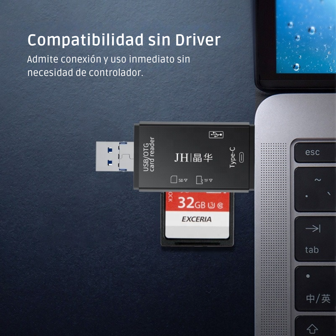 Lector Tarjetas Adaptador Multifuncional Memorias Micro Sd
