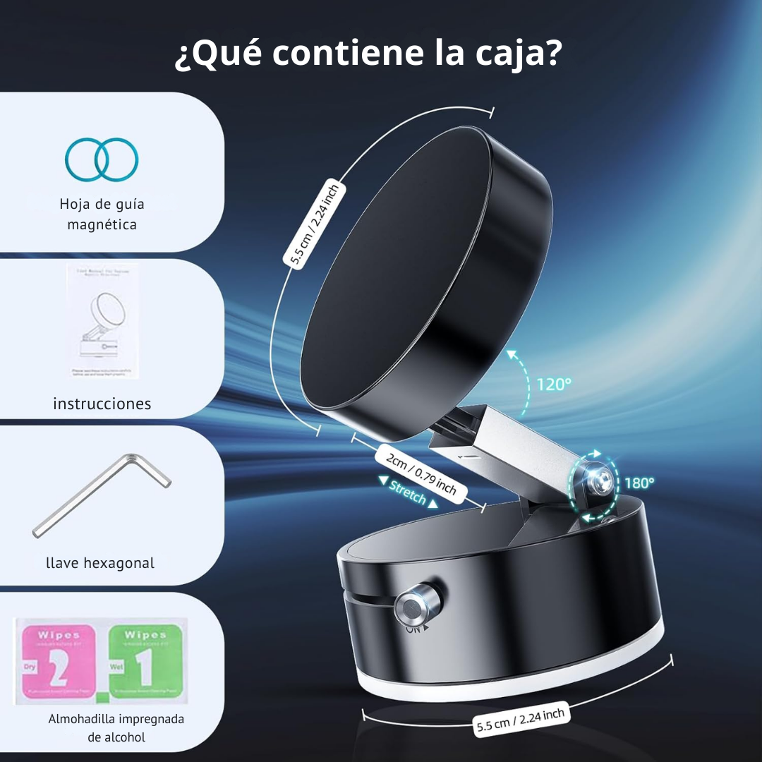 Soporte Celular Carro / Escritorio / Cocina Magsafe Al Vacio