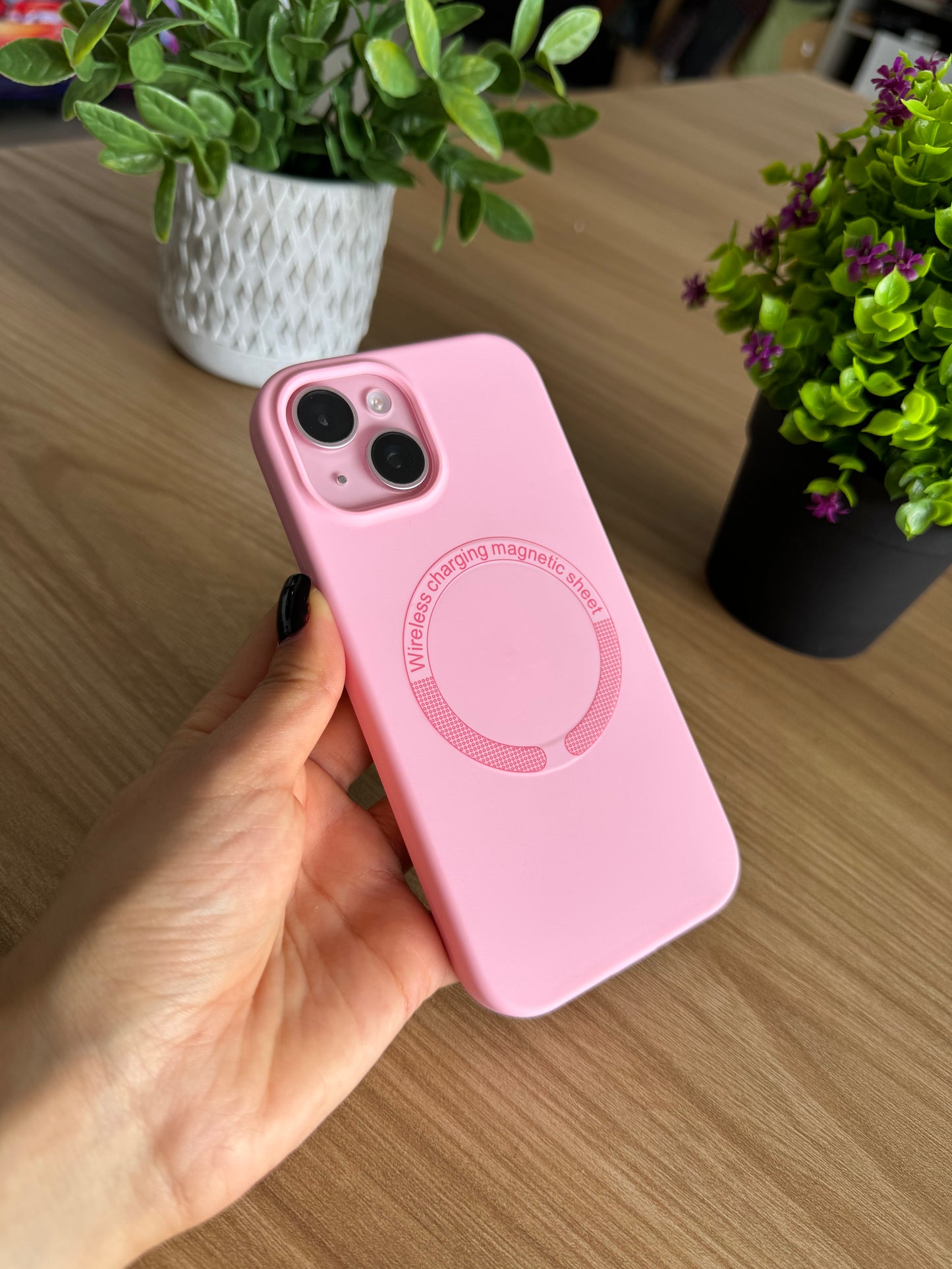 SILICONE CASE FORRO CON MAGSAFE PARA IPHONE