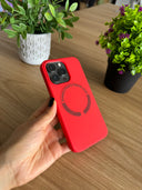 SILICONE CASE FORRO CON MAGSAFE PARA IPHONE