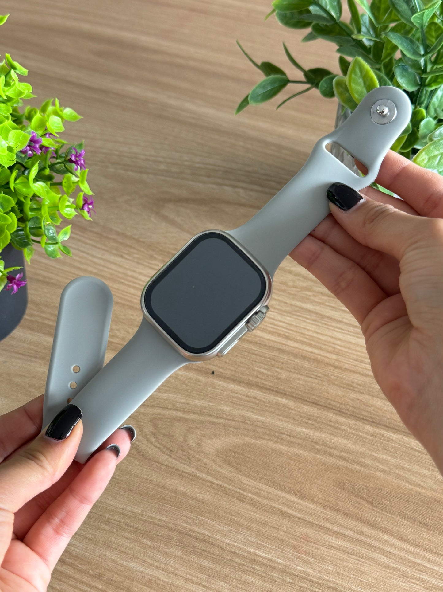 CORREA PULSO EN SILICONA LISA PARA SMART WATCH 42,44,45,49mm