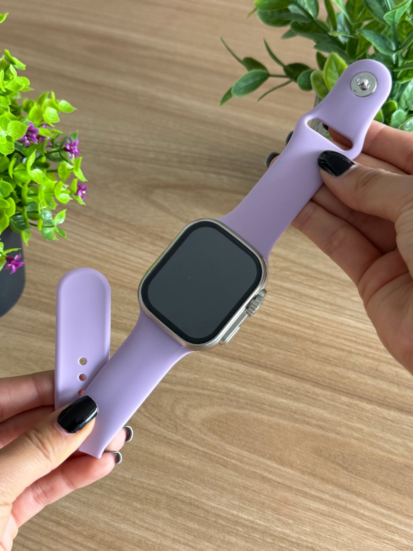 CORREA PULSO EN SILICONA LISA PARA SMART WATCH 42,44,45,49mm