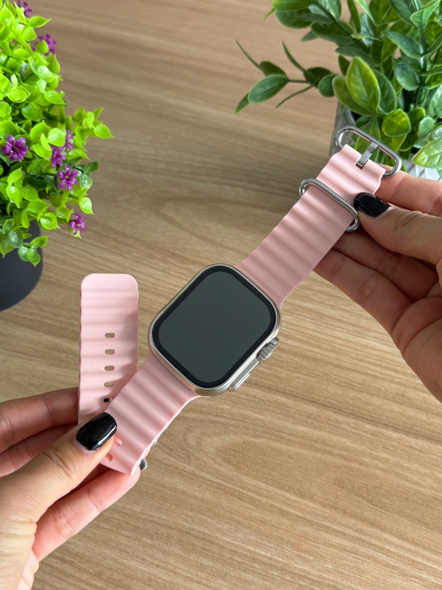 CORREA PULSO EN SILICONA TIPO OCEAN PARA SMART WATCH 42,44,45,49mm