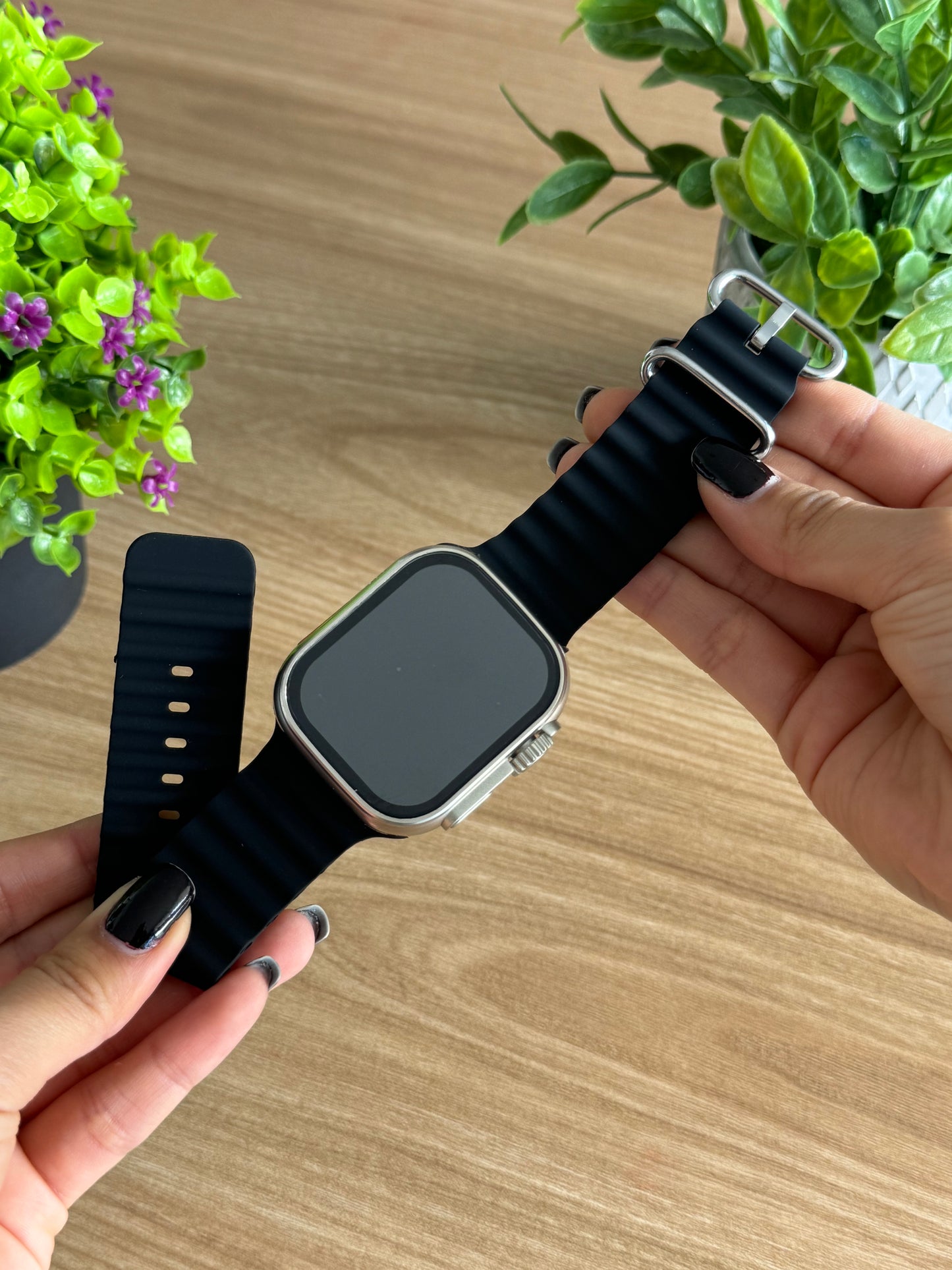 CORREA PULSO EN SILICONA TIPO OCEAN PARA SMART WATCH 42,44,45,49mm