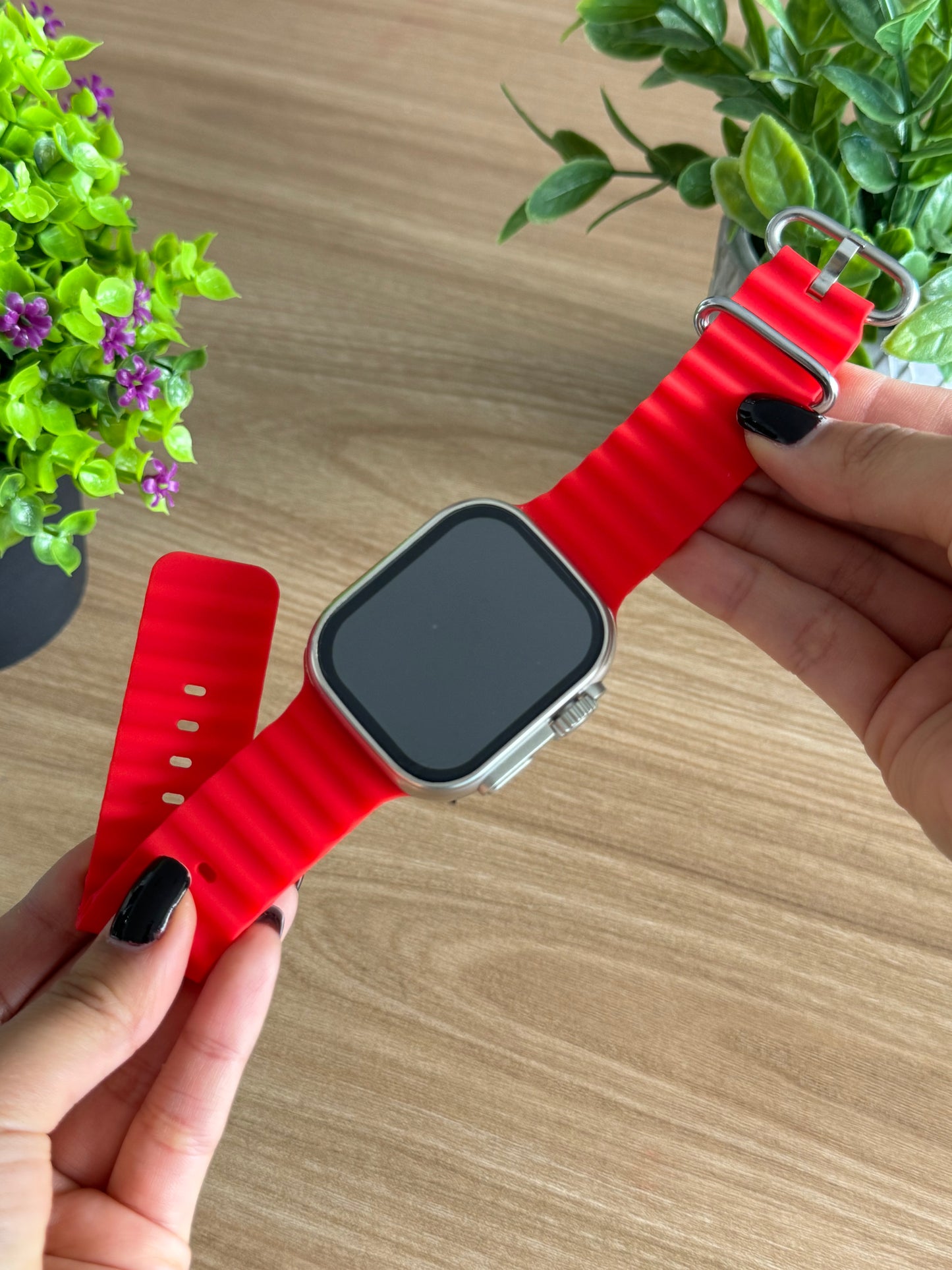 CORREA PULSO EN SILICONA TIPO OCEAN PARA SMART WATCH 42,44,45,49mm