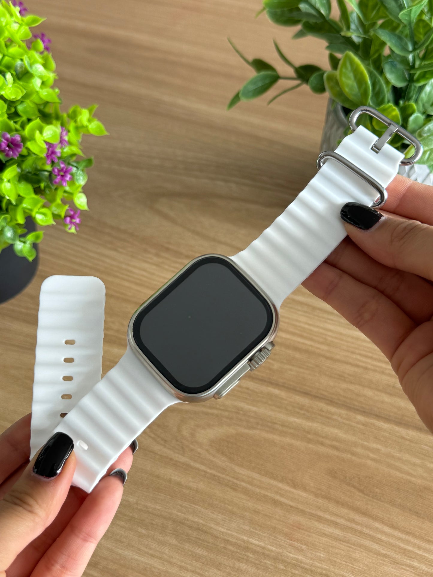 CORREA PULSO EN SILICONA TIPO OCEAN PARA SMART WATCH 42,44,45,49mm