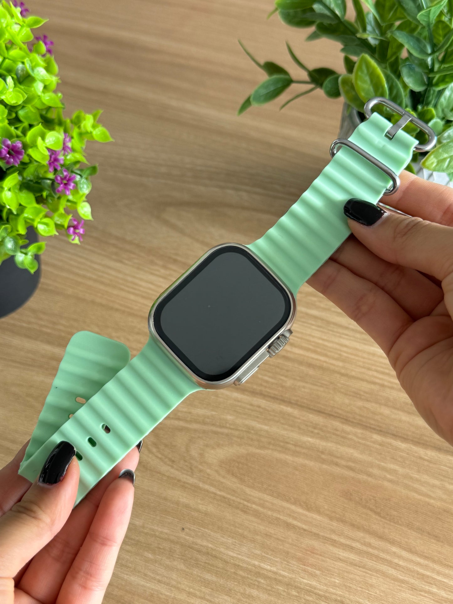 CORREA PULSO EN SILICONA TIPO OCEAN PARA SMART WATCH 42,44,45,49mm