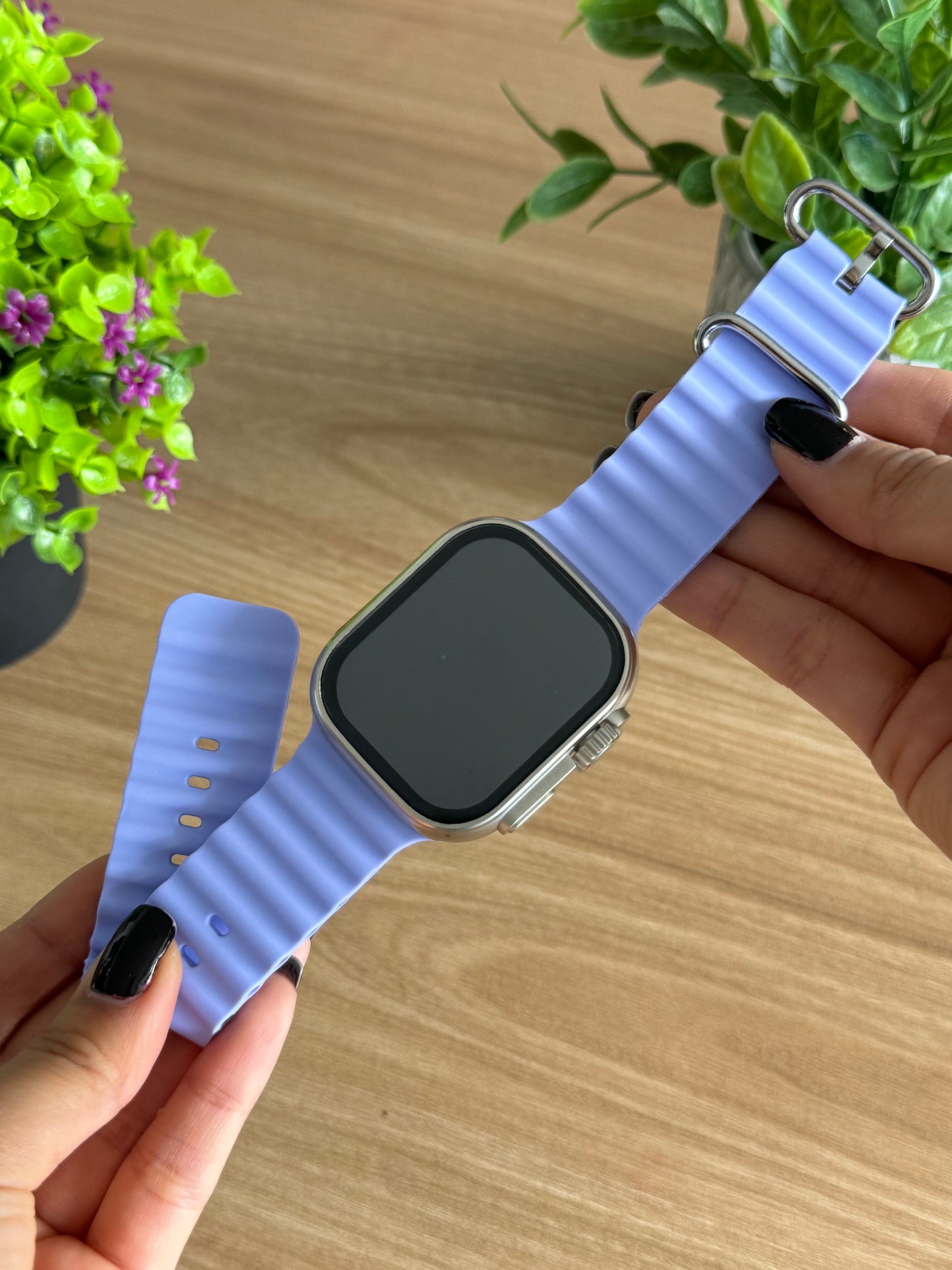 CORREA PULSO EN SILICONA TIPO OCEAN PARA SMART WATCH 42,44,45,49mm