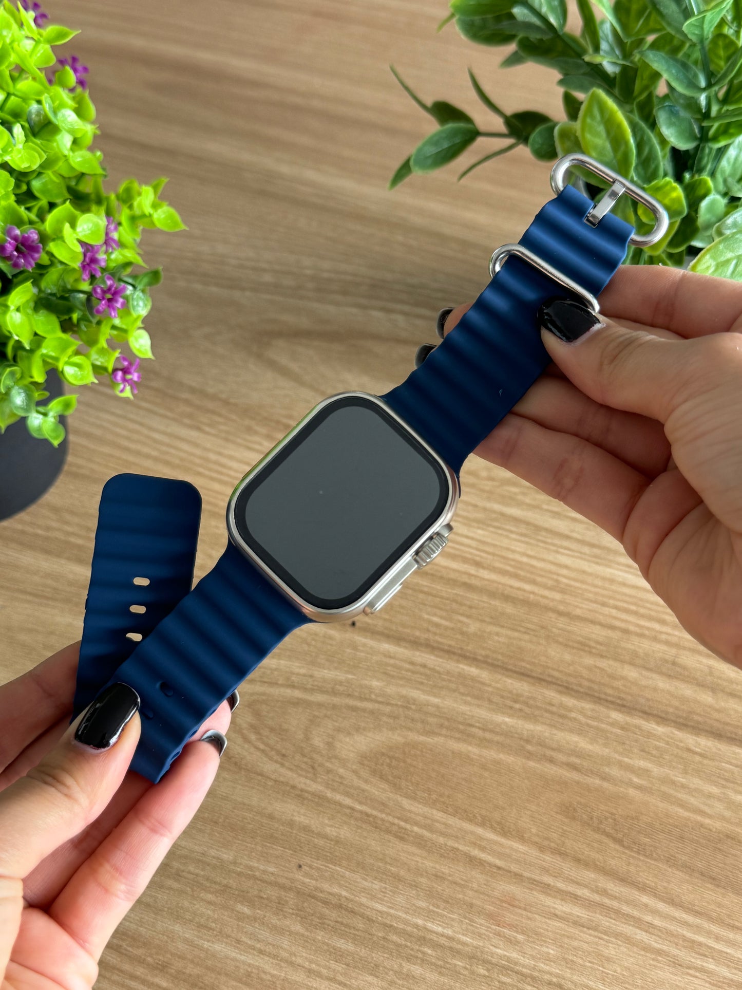 CORREA PULSO EN SILICONA TIPO OCEAN PARA SMART WATCH 42,44,45,49mm