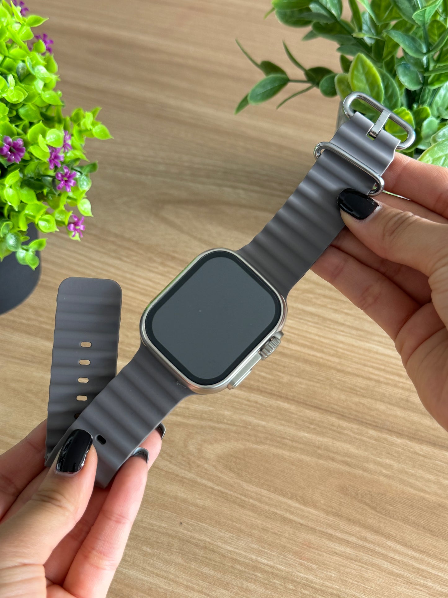 CORREA PULSO EN SILICONA TIPO OCEAN PARA SMART WATCH 42,44,45,49mm