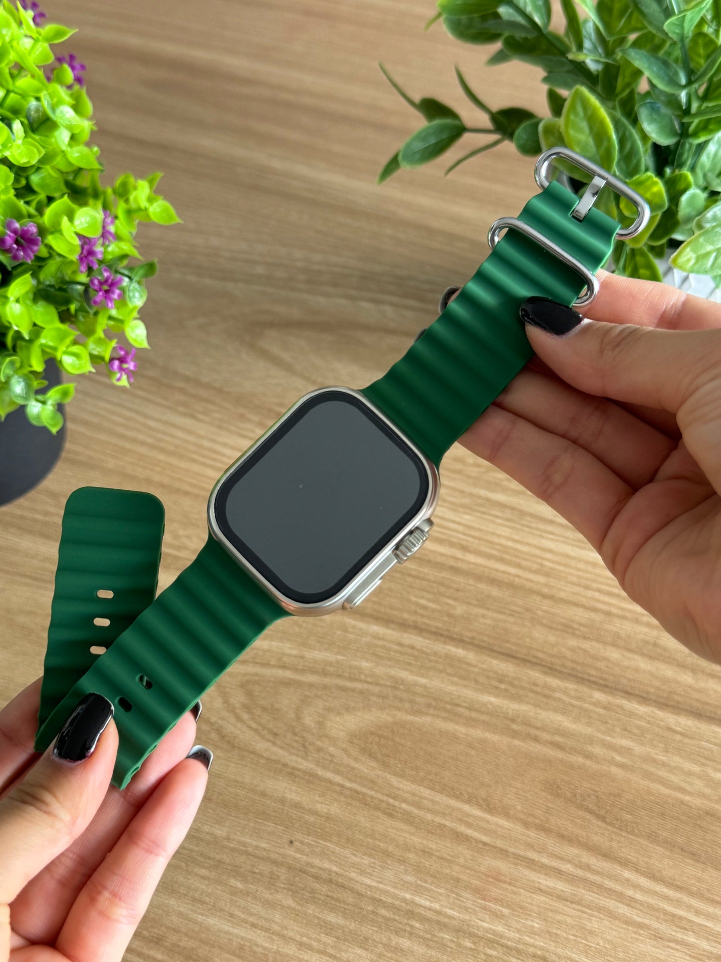CORREA PULSO EN SILICONA TIPO OCEAN PARA SMART WATCH 42,44,45,49mm