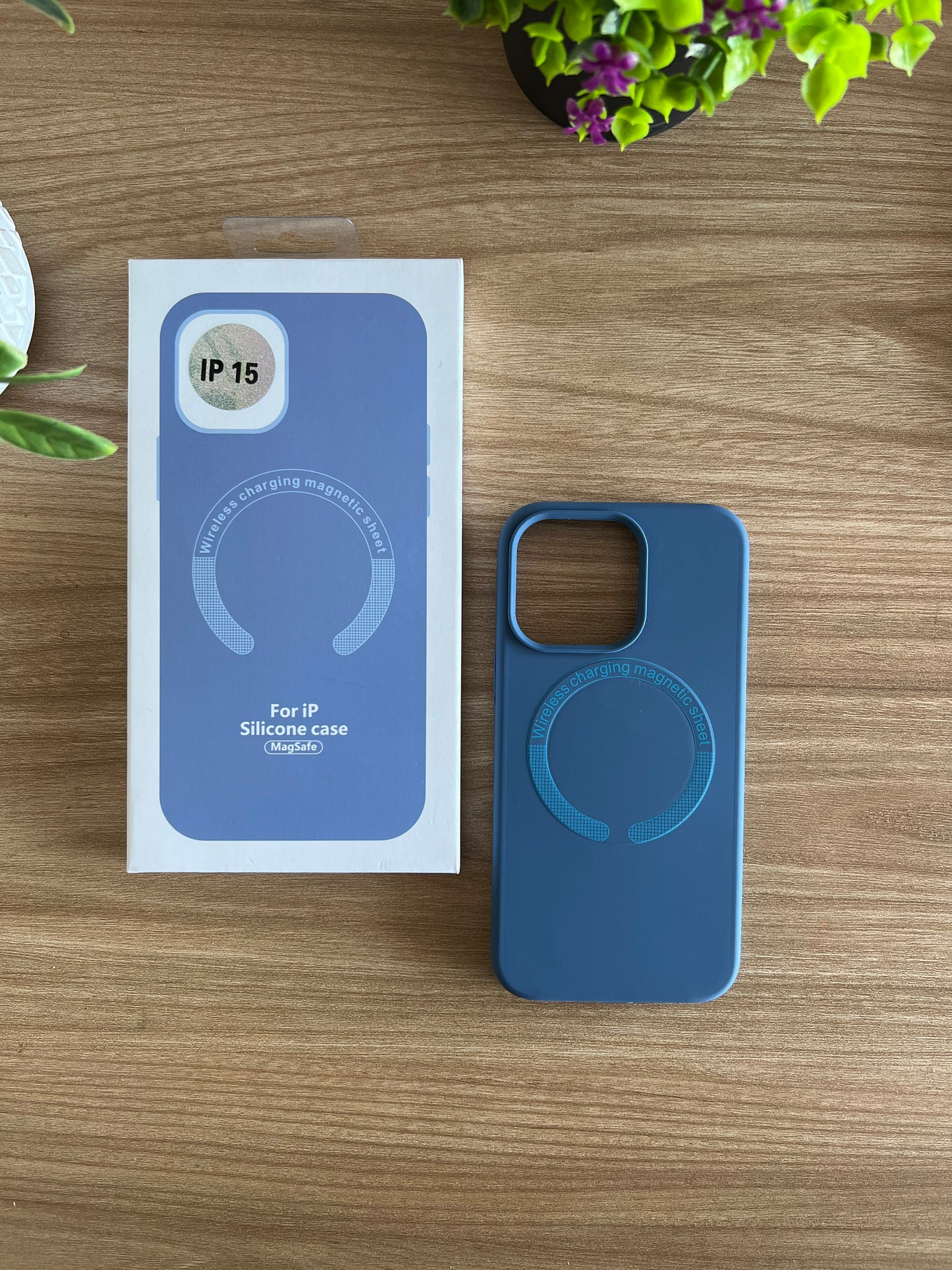 SILICONE CASE FORRO CON MAGSAFE PARA IPHONE