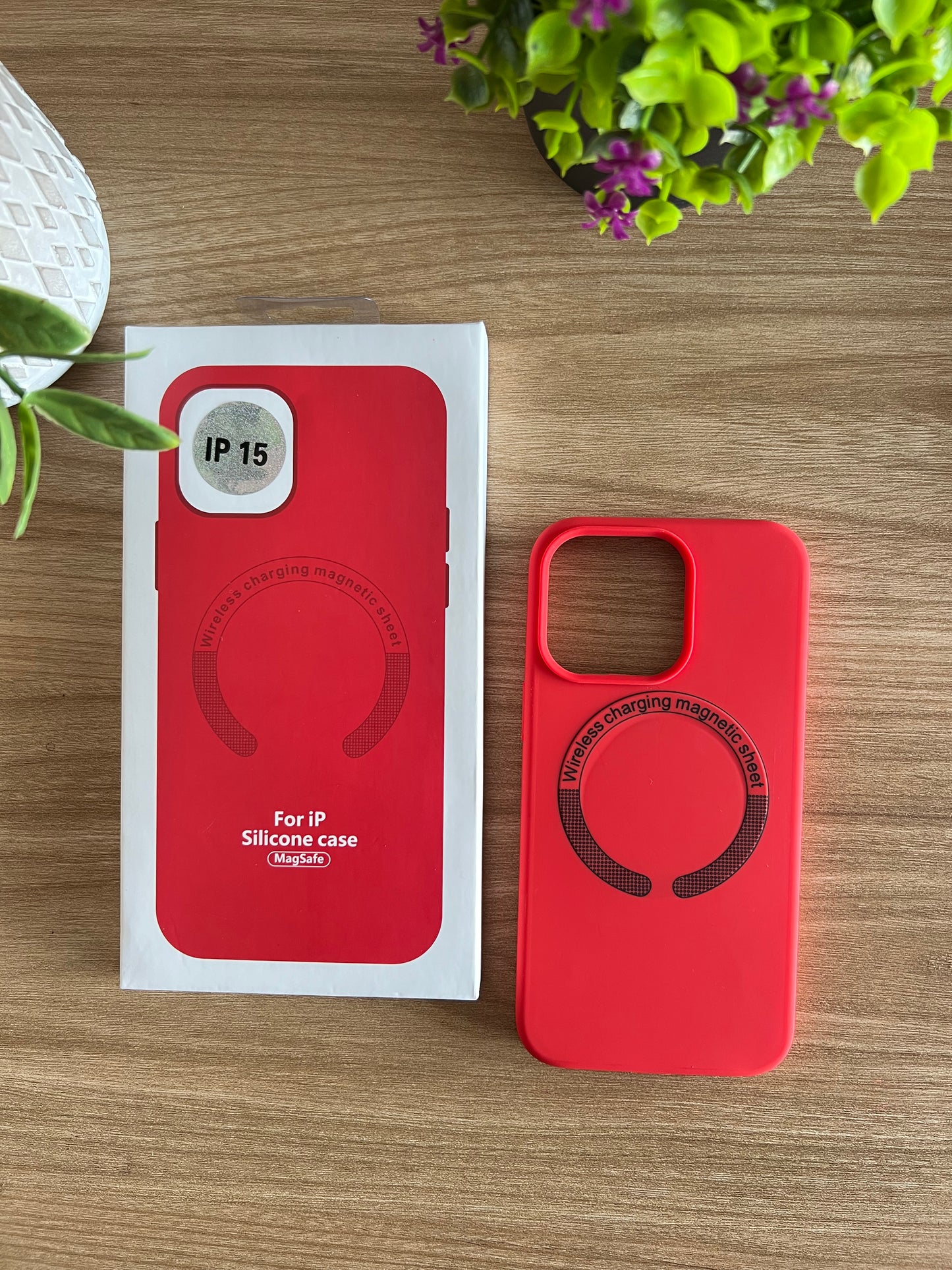 SILICONE CASE FORRO CON MAGSAFE PARA IPHONE