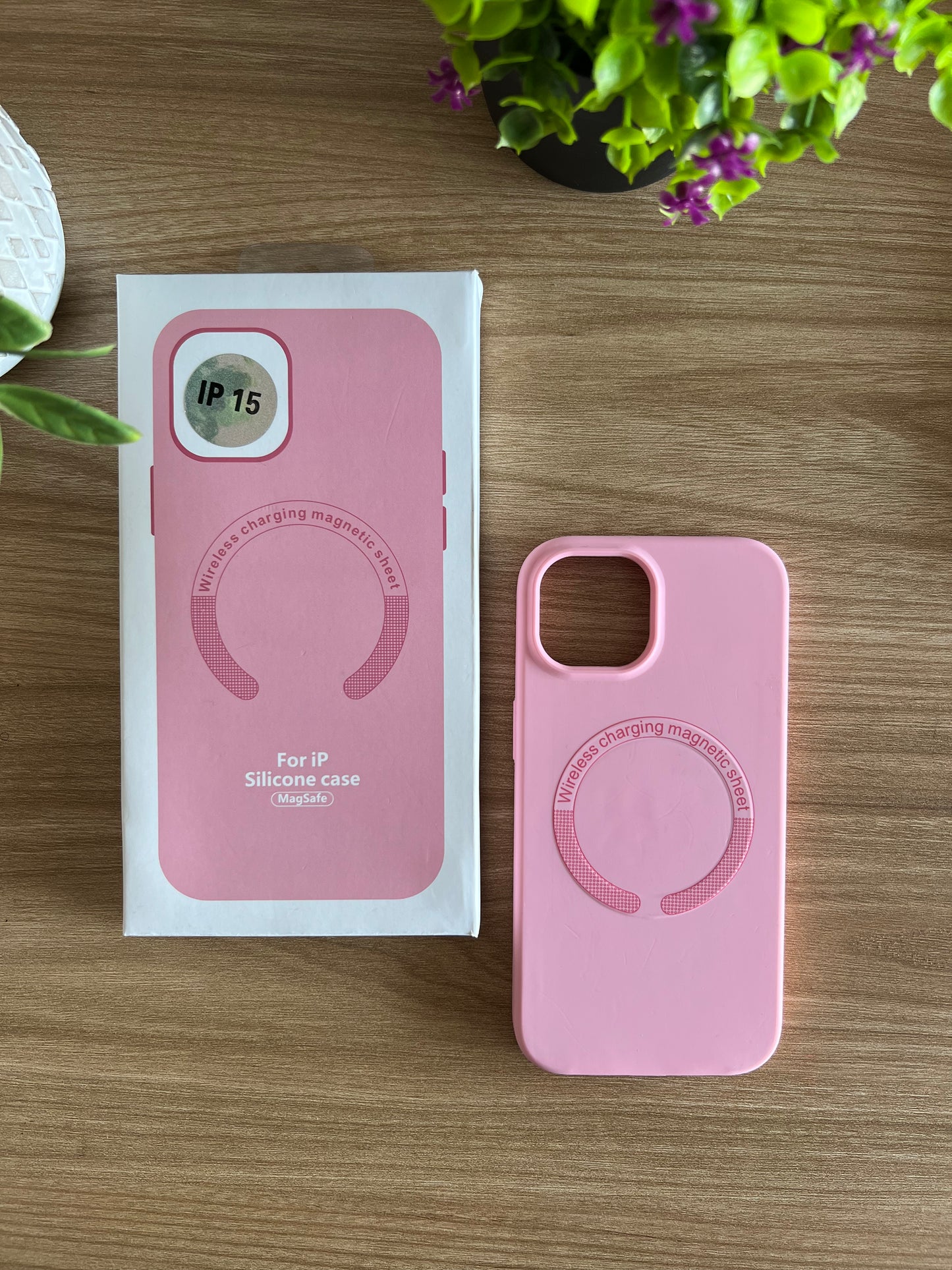 SILICONE CASE FORRO CON MAGSAFE PARA IPHONE