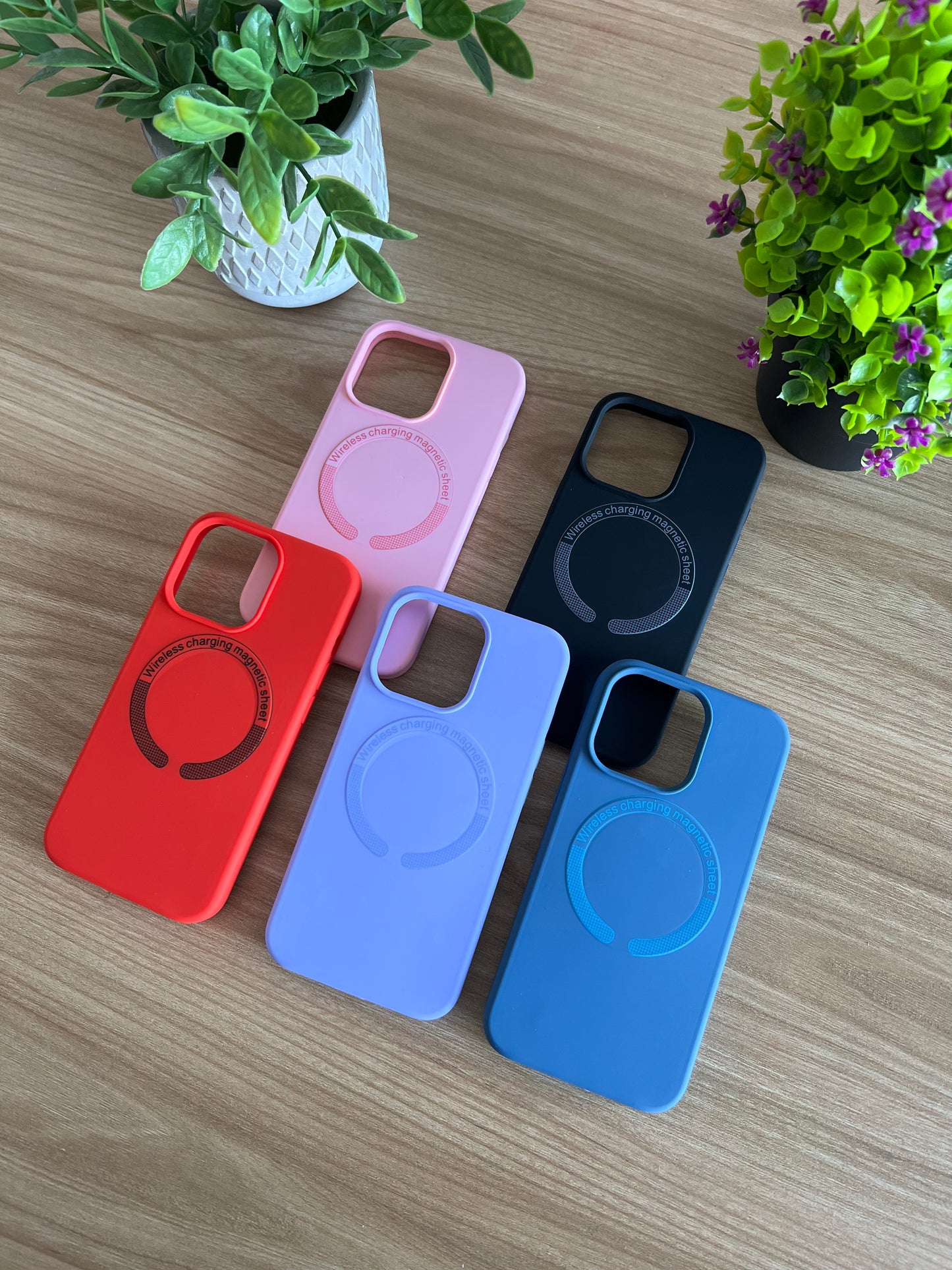 SILICONE CASE FORRO CON MAGSAFE PARA IPHONE
