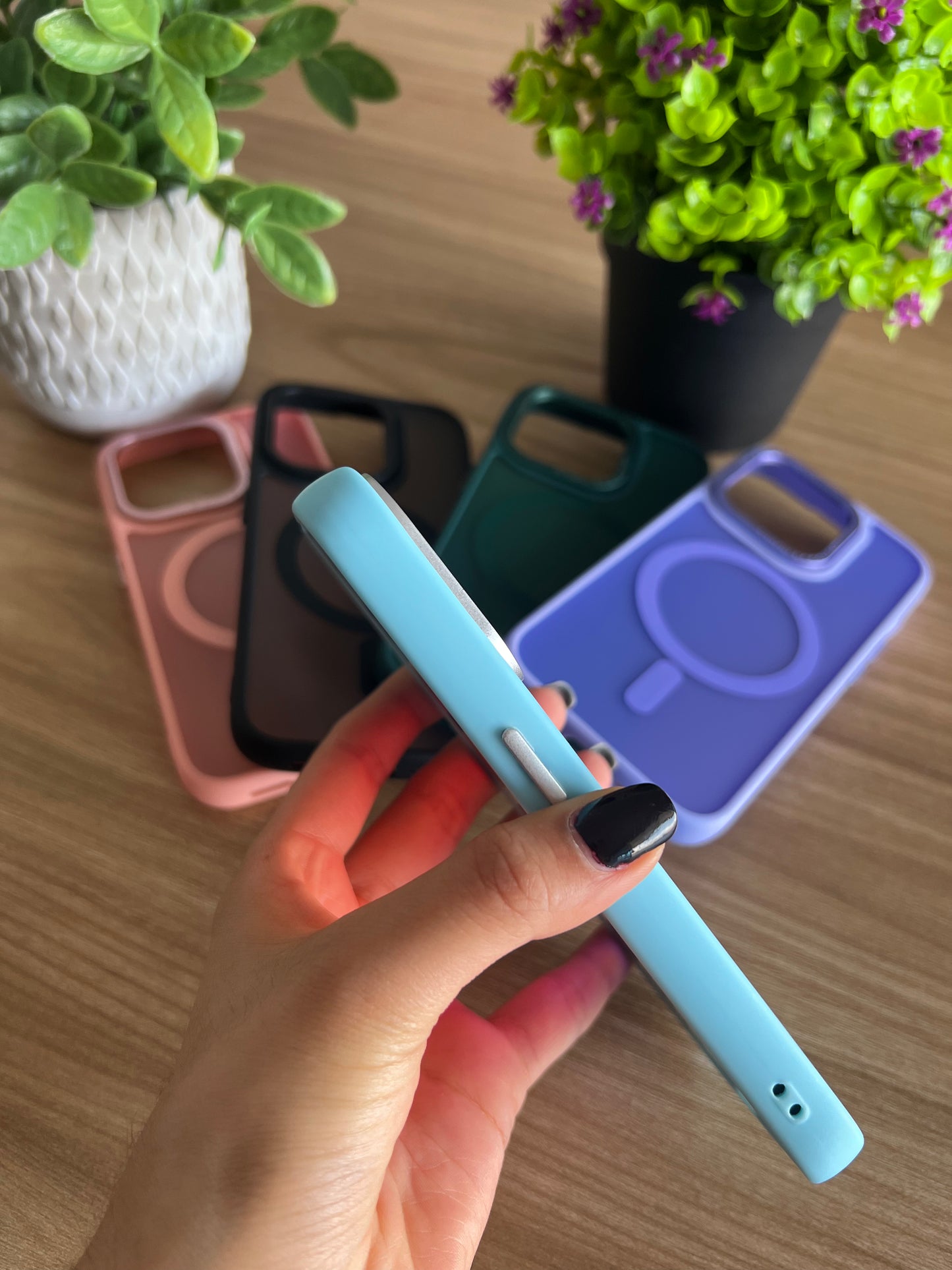 ACRILICO CASE FORRO CON MAGSAFE PARA IPHONE