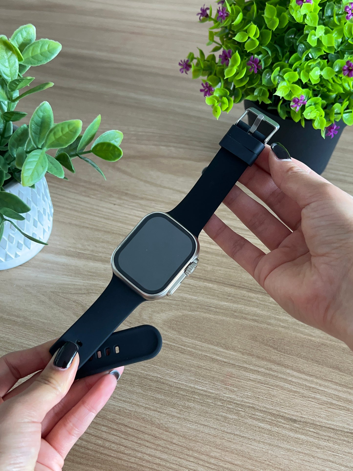 CORREA PULSO DELGADA MUJER EN SILICONA PARA SMART WATCH 42,44,45,49mm