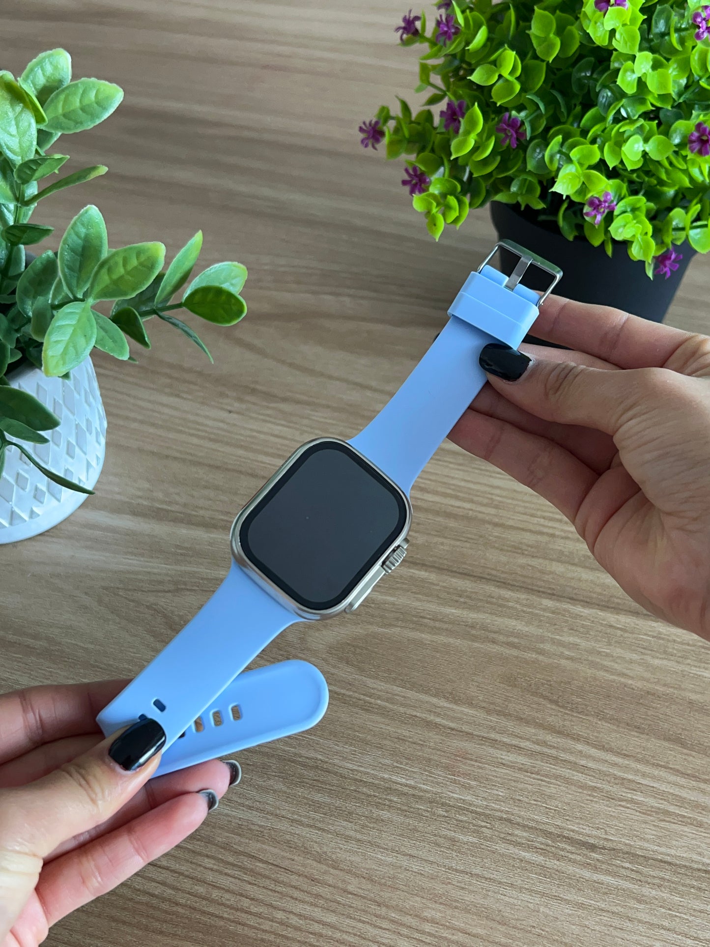 CORREA PULSO DELGADA MUJER EN SILICONA PARA SMART WATCH 42,44,45,49mm