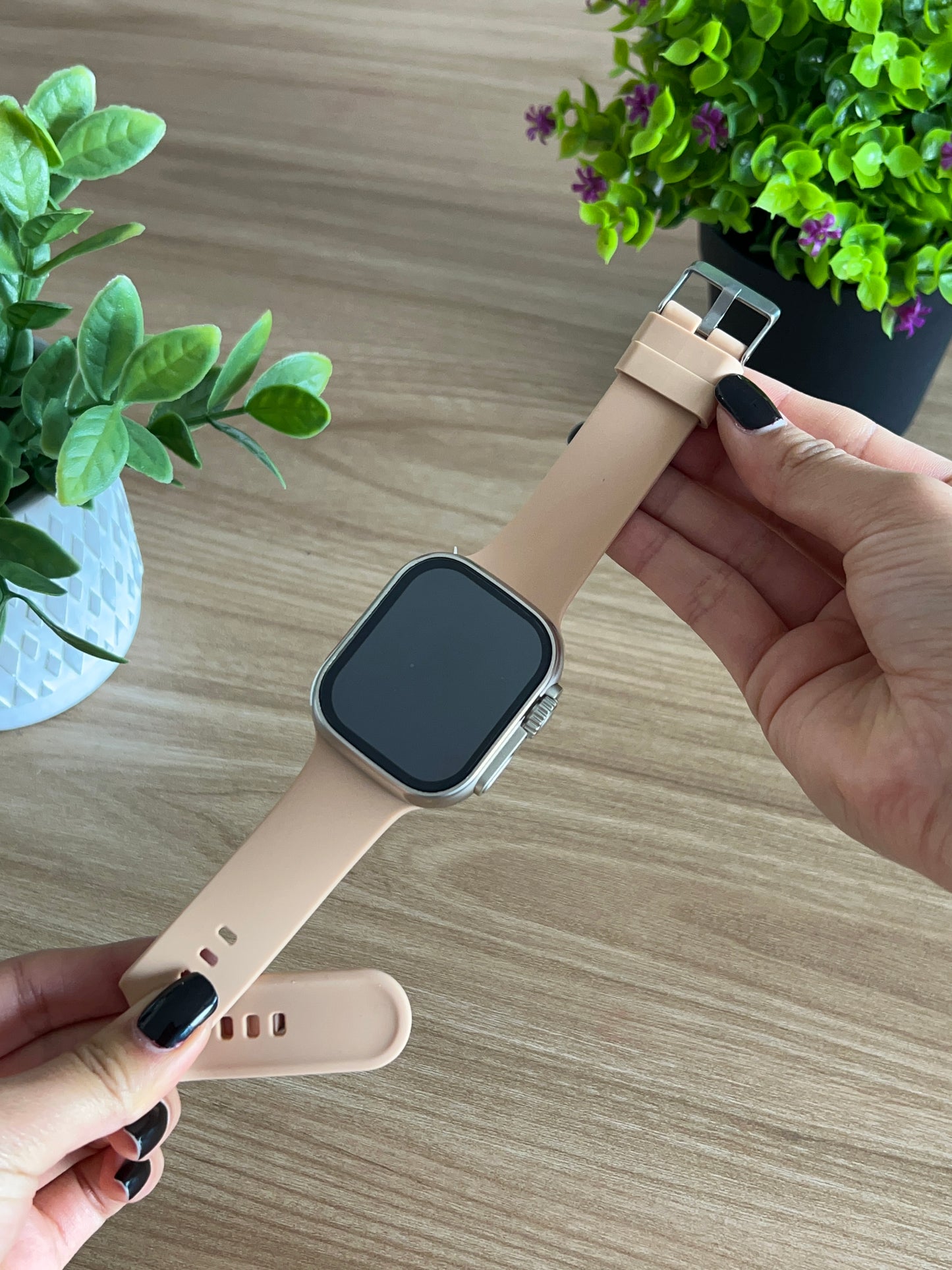 CORREA PULSO DELGADA MUJER EN SILICONA PARA SMART WATCH 42,44,45,49mm