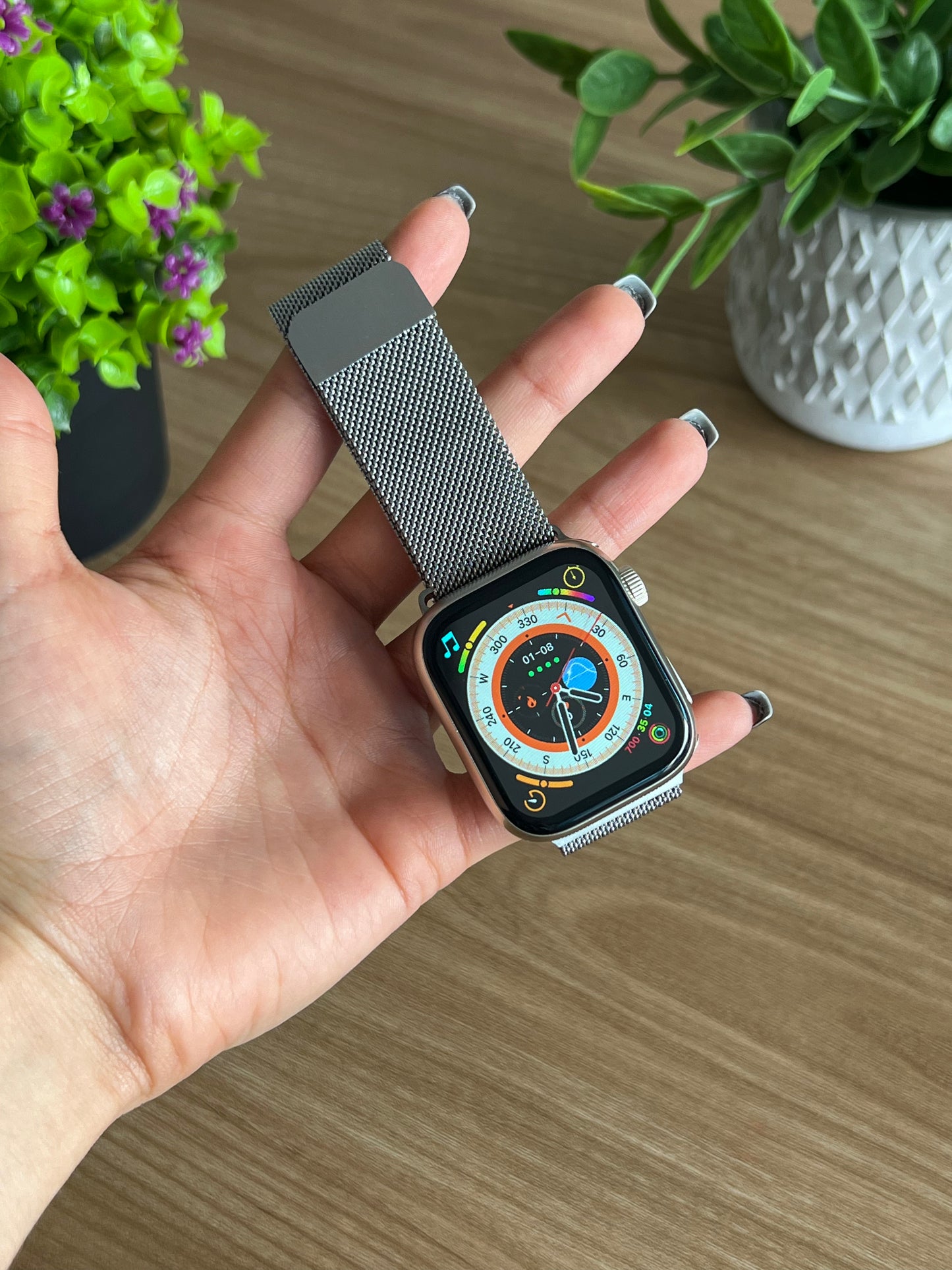 CORREA PULSO IMANTADA EN ACERO INOXIDABLE PARA SMART WATCH 42,44,45,49mm