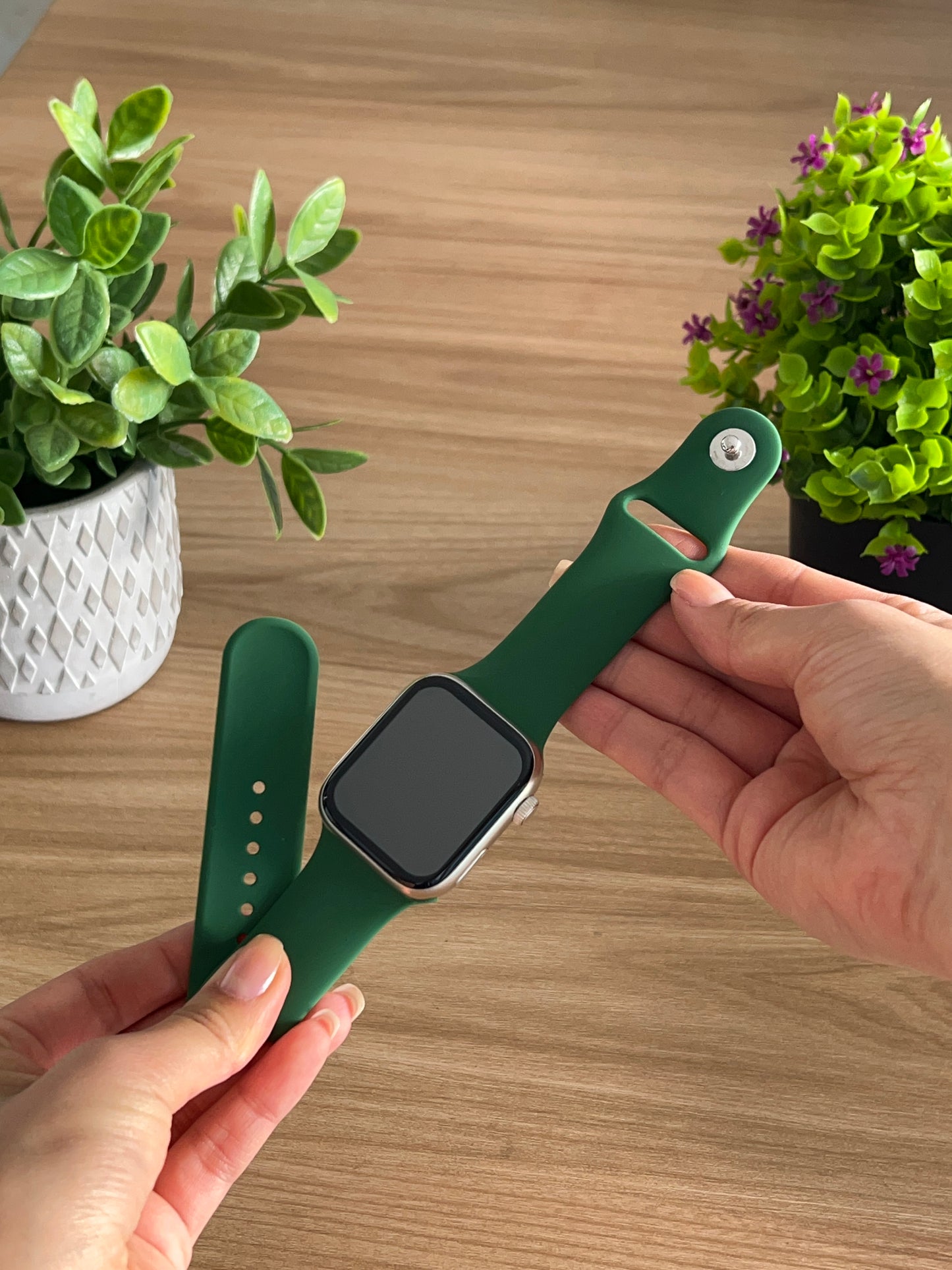 CORREA PULSO EN SILICONA LISA PARA SMART WATCH 42,44,45,49mm