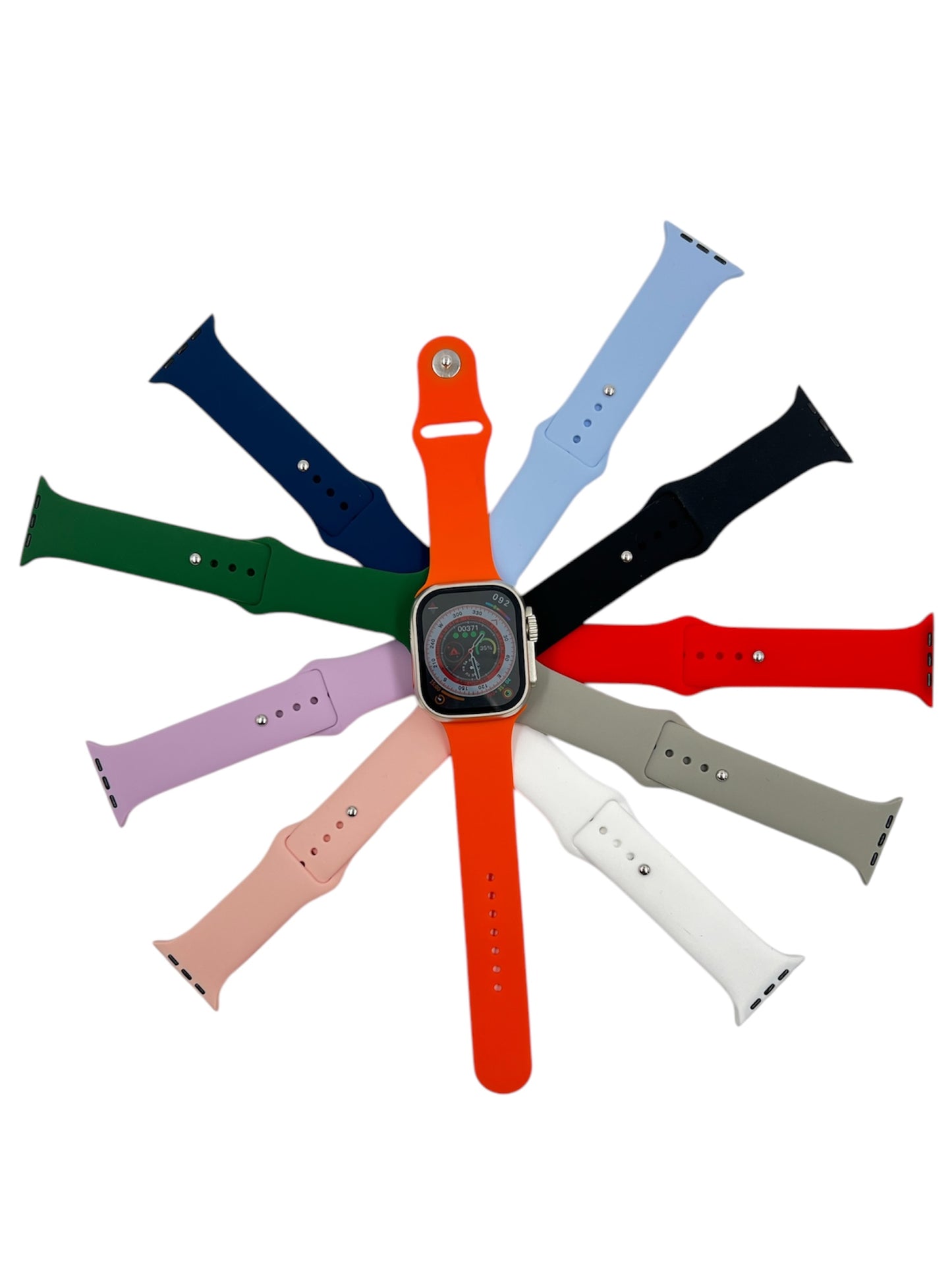 CORREA PULSO EN SILICONA LISA PARA SMART WATCH 42,44,45,49mm