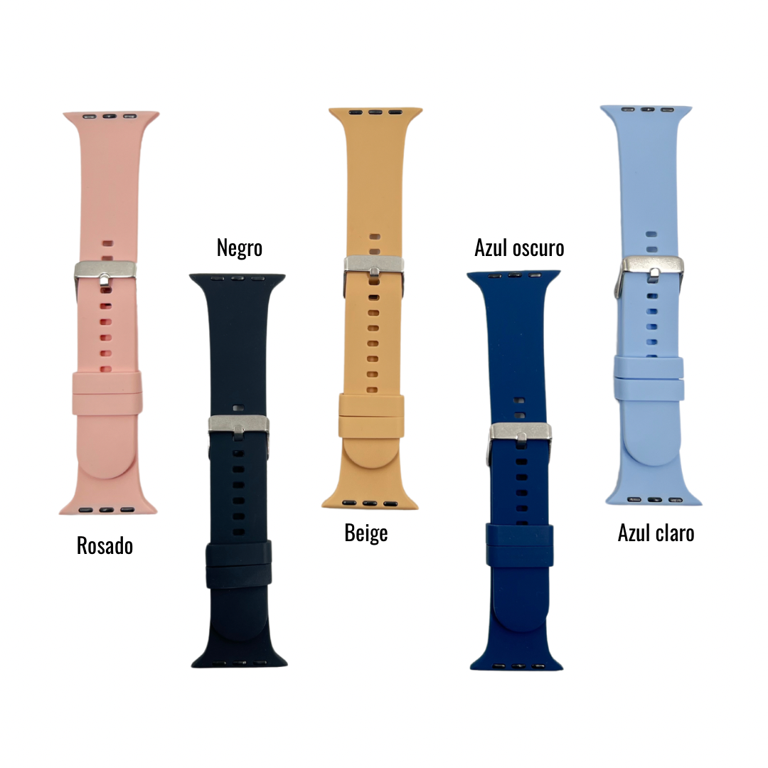 CORREA PULSO DELGADA MUJER EN SILICONA PARA SMART WATCH 42,44,45,49mm