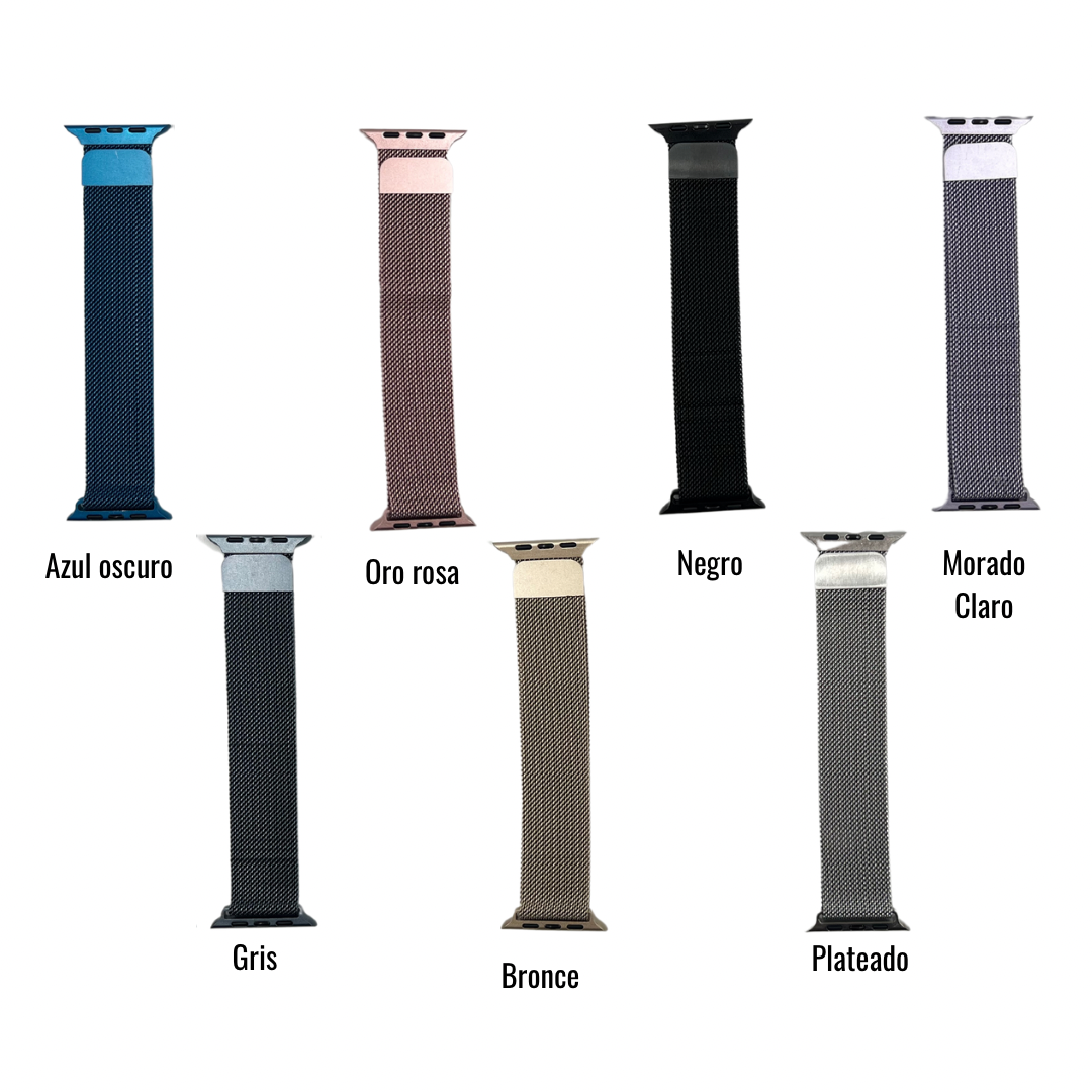CORREA PULSO IMANTADA EN ACERO INOXIDABLE PARA SMART WATCH 42,44,45,49mm