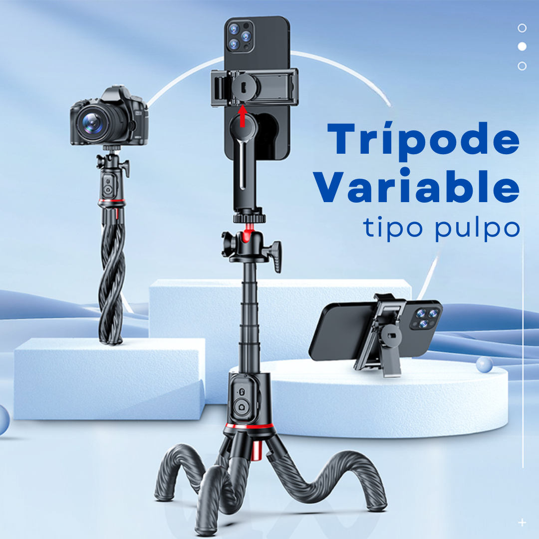 PULPO TRÍPODE PARA CELULAR / CÁMARA CON PATAS FLEXIBLES