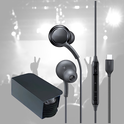 Audifonos Cable Tipo C Con Micrófono Auriculares Alambricos In Ear