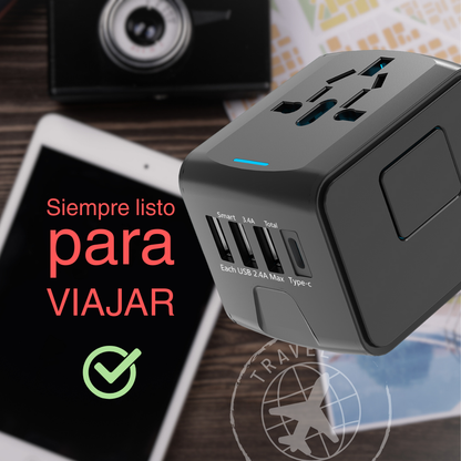 Adaptador Corriente Multipuertos Europa Internacional Viajes