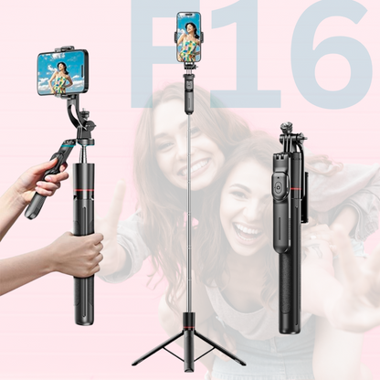 TRIPODE PARA CELULAR Ó CÁMARA PLEGABLE Y PORTABLE EXTRA LARGO 170CM + CONTROL REMOTO