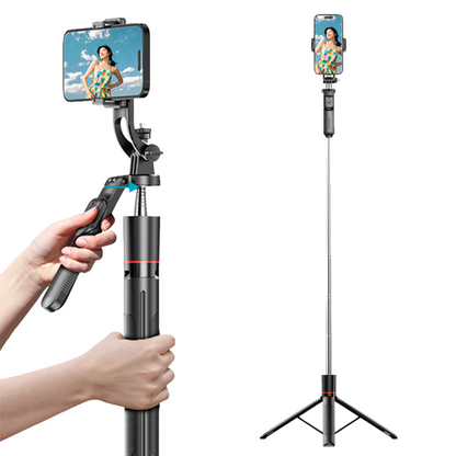 TRIPODE PARA CELULAR Ó CÁMARA PLEGABLE Y PORTABLE EXTRA LARGO 170CM + CONTROL REMOTO