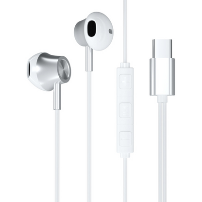 Audífonos Cable Celular Tipo C Con Microfono Auriculares E15