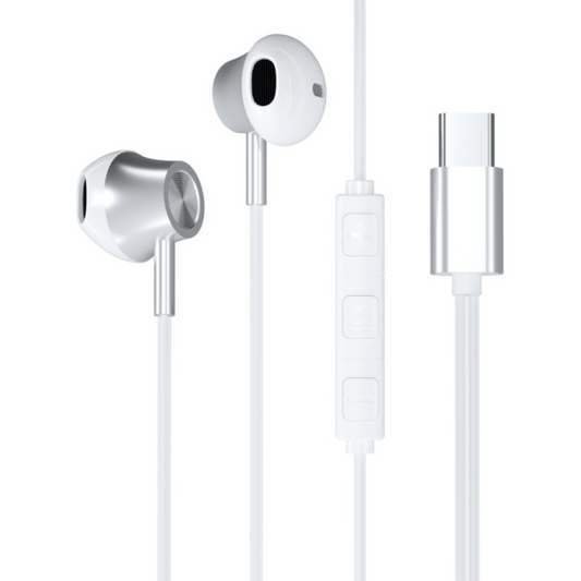 Audífonos Cable Celular Tipo C Con Microfono Auriculares E15
