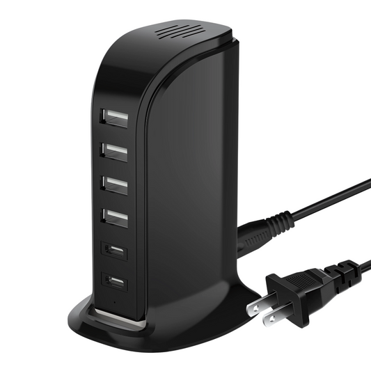 Torre Carga Multipuerto Cargadores Usb Tipo C Carga Rápida