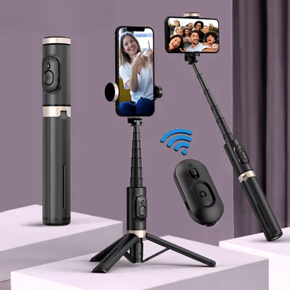 MINI TRIPODE PARA CELULAR / PALO SELFIE PORTABLE + CONTROL REMOTO