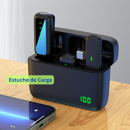 Micrófonos Solapa Inalámbricos Sx6 Entrada tipo C o iPhone