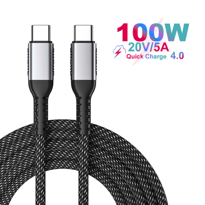 Cable Cargador Datos Usb C - Usb C 100w Trenzado 2 Metros