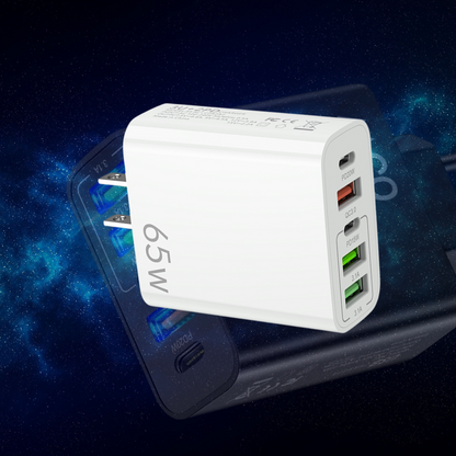 Adaptador Cargador Multipuertos 65w Carga Rápida (3usb, 1 C)