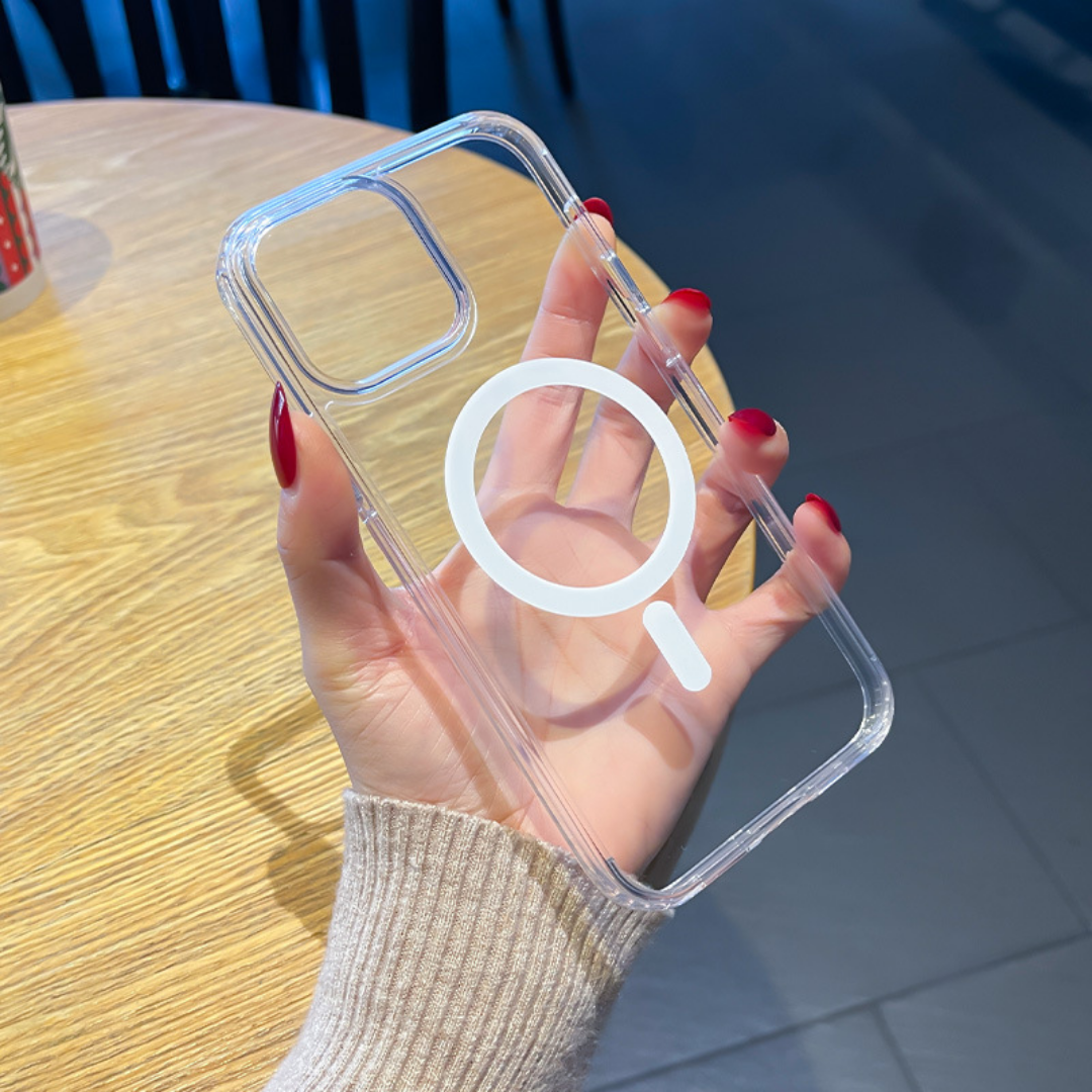 Case Carcasa Forro Transparente Para iPhone Con Magsafe
