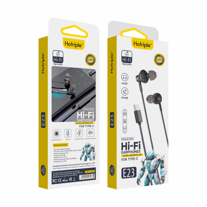 Audífonos Cable Celular Tipo C In Ear Auriculares E23