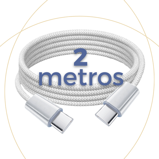 Cable Cargador Portátil Usb C A Usb C 240w Trenzado 2 Metros