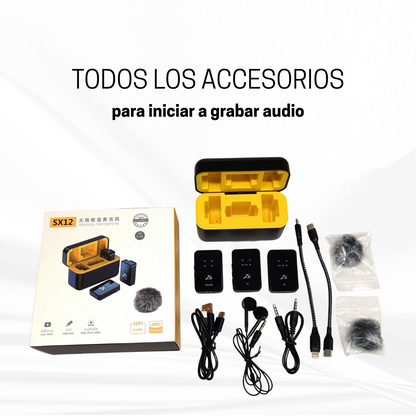 Micrófono Solapa Profesional Inalámbrico Sx12